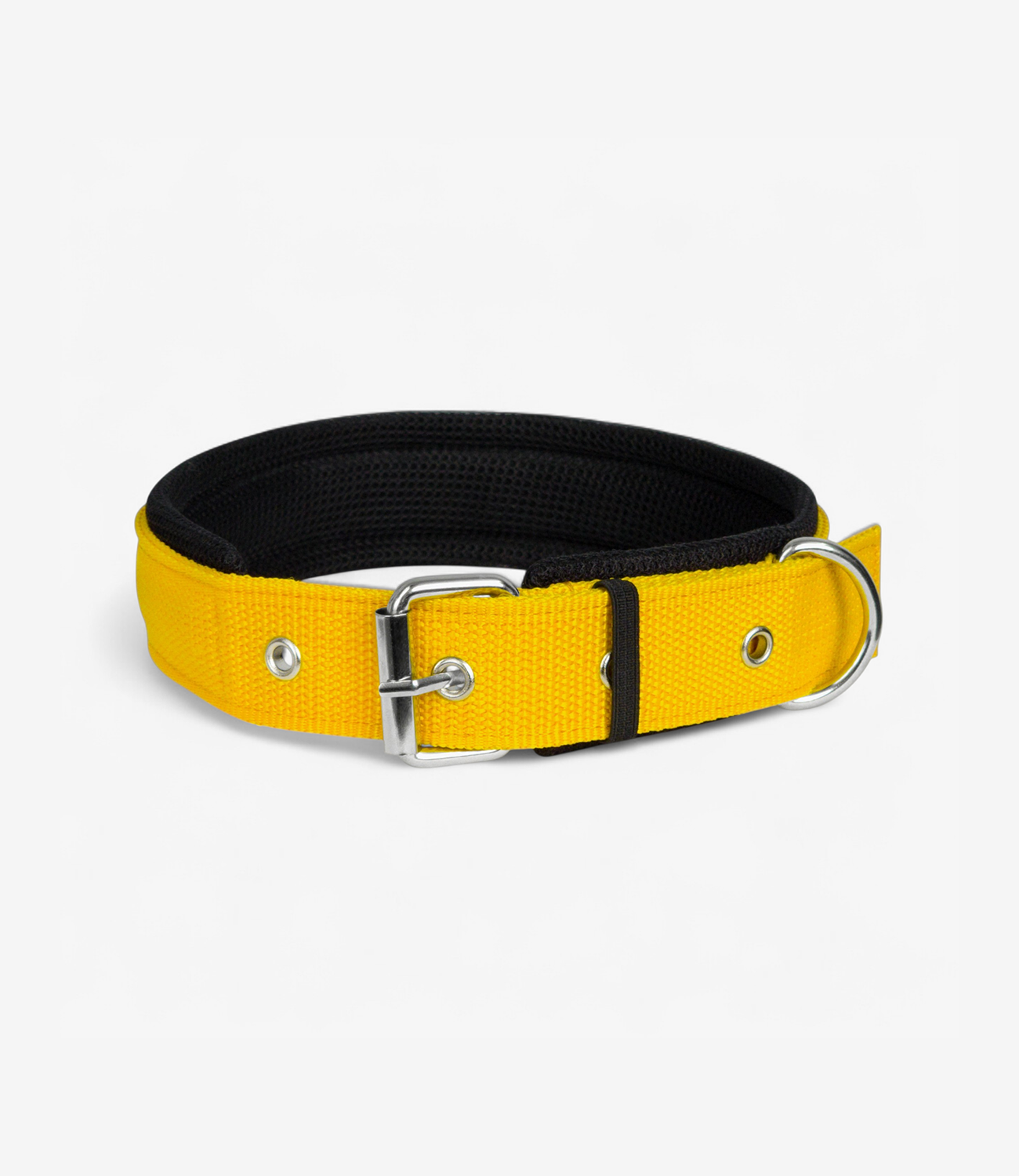 Ultra Soft Padded Dog Collar – Yellow