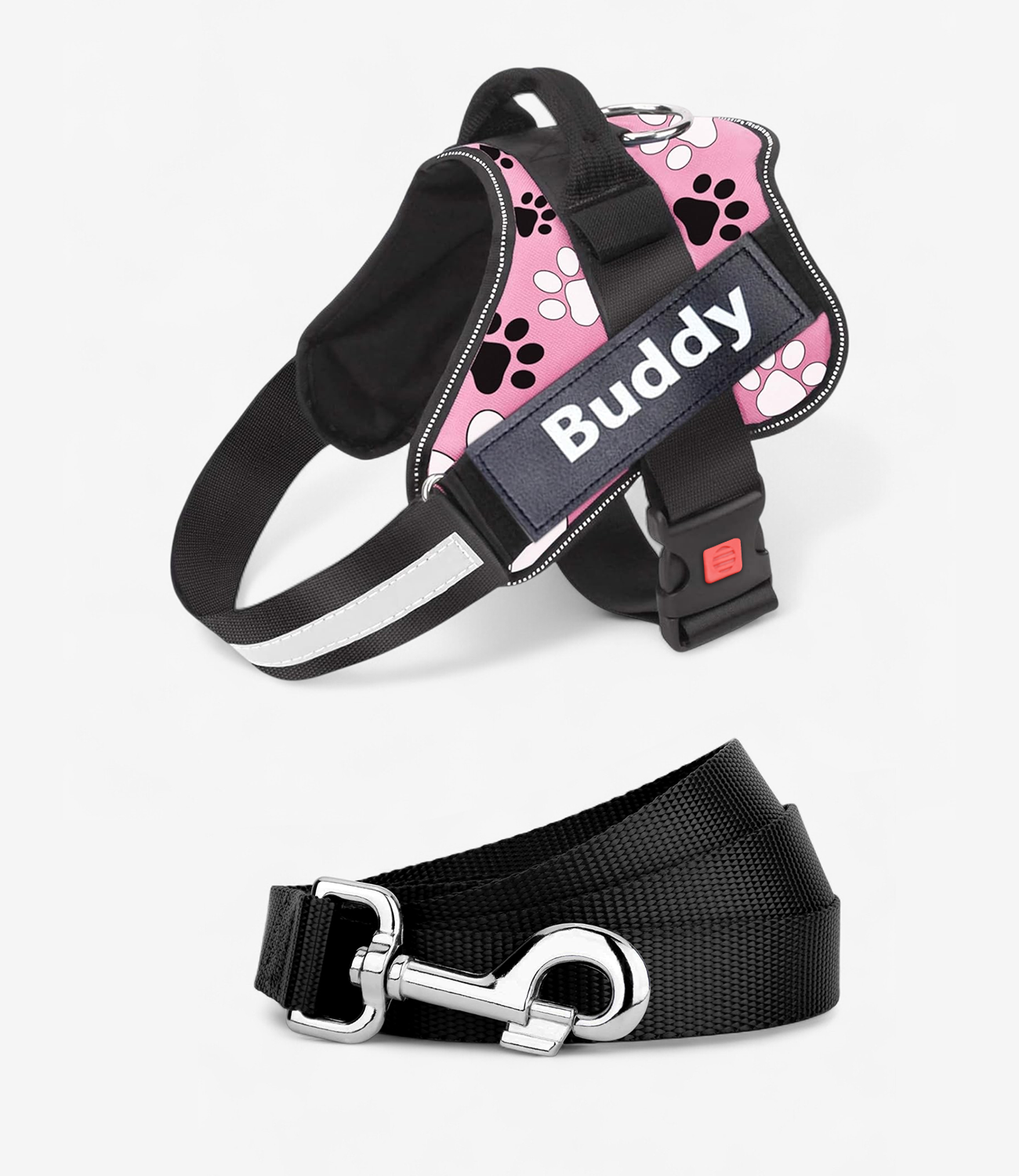 Vest Harness & Leash Set For Dogs - Pink | True Dawg