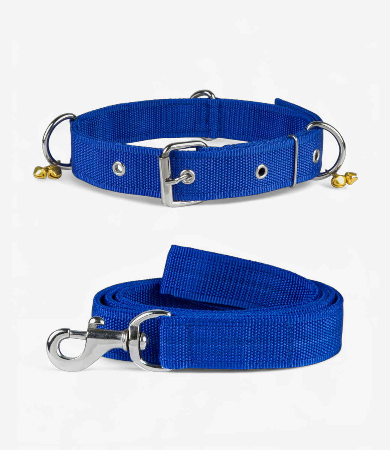Bell Collar & Leash For Dog - Blue