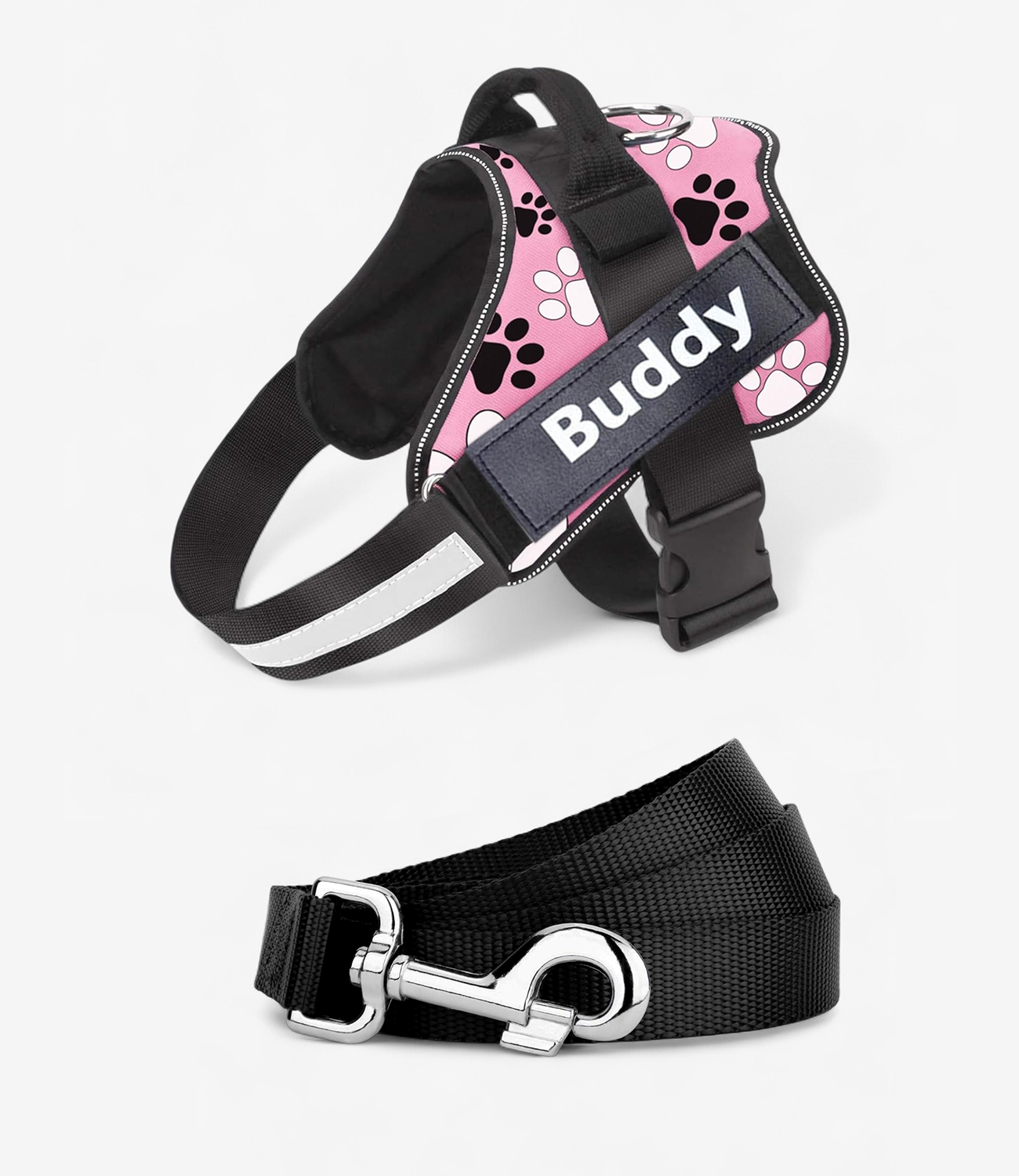 Vest Harness & Leash Set For Dogs - Pink