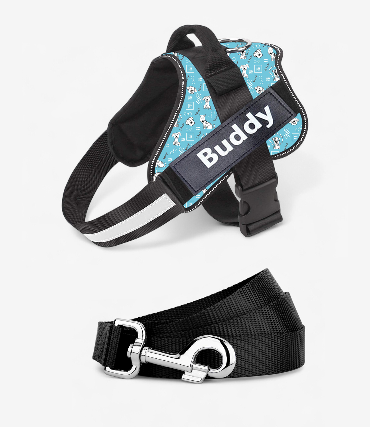 Vest Harness & Leash Set For Dogs - Sky Blue